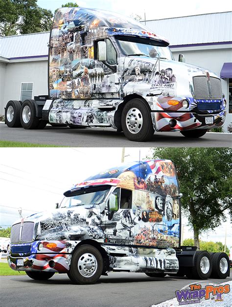 Patriotic Semi Truck Bb Graphics And The Wrap Pros