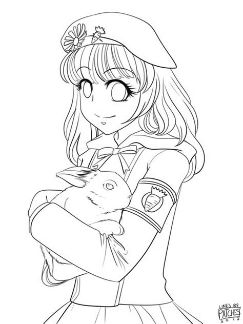 Anime Bunny Coloring Coloring Pages