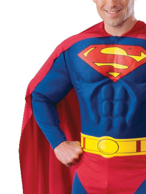 Superman Muscle Chest Costume Adult Abracadabra Fancy Dress