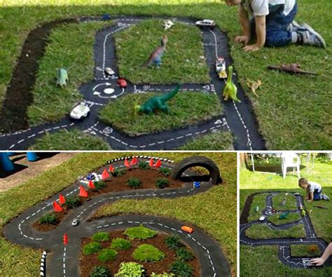 The Kids Will Love This Backyard Race Car Track The Whoot Outdoor