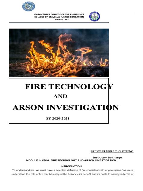 Fire Technology Arson Investigation Pdf Combustion Fires