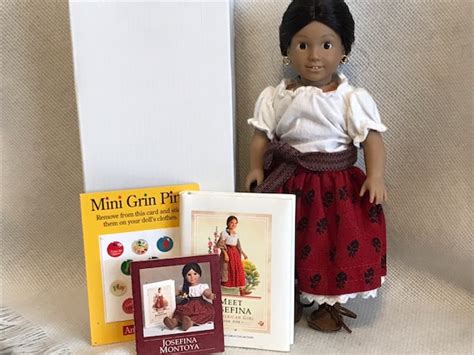 american girl josefina doll with meet outfit and pajamas town