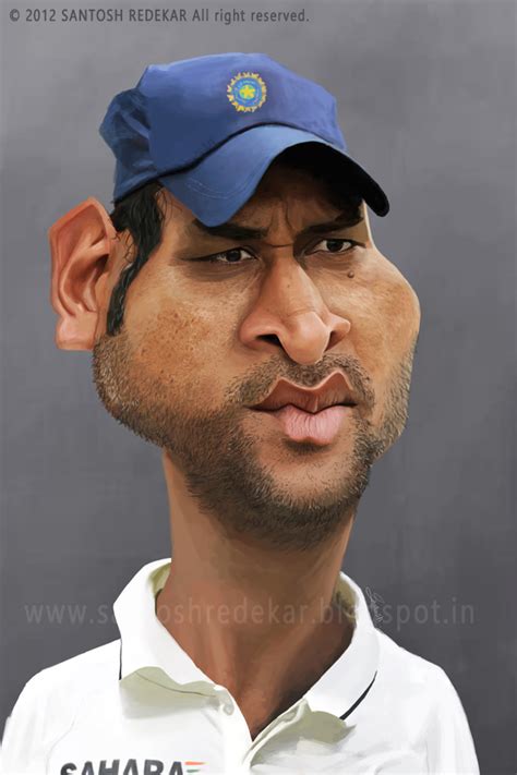 Santosh Redekar Art Indian Cricketer Ms Dhoni