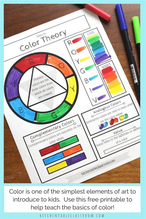 Printable Color Wheel An Intro To Color Theory For Kids Fashionhome