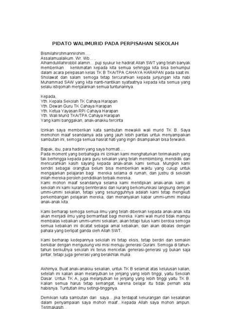 Kata Sambutan Guru Pada Acara Perpisahan | berita terbaru hari ini