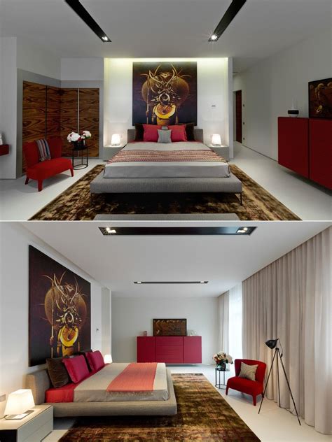 Bedroom Futuristic Bedroom Red Glamorous Bed Space Perfect For