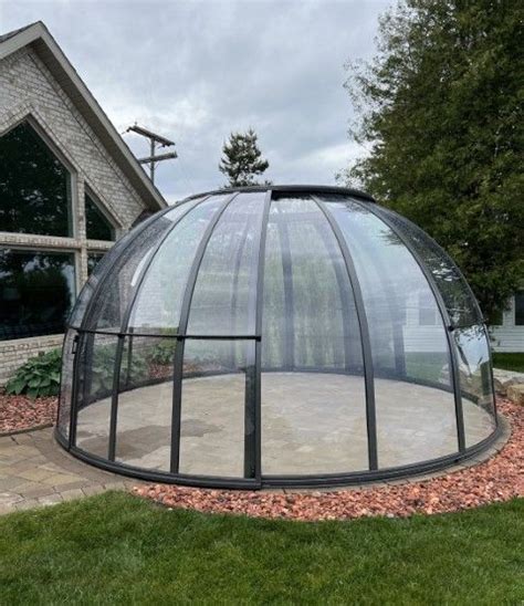 Clesed Retractable Hot Tup Enclosure Spa Dome Orlando Tub Enclosures