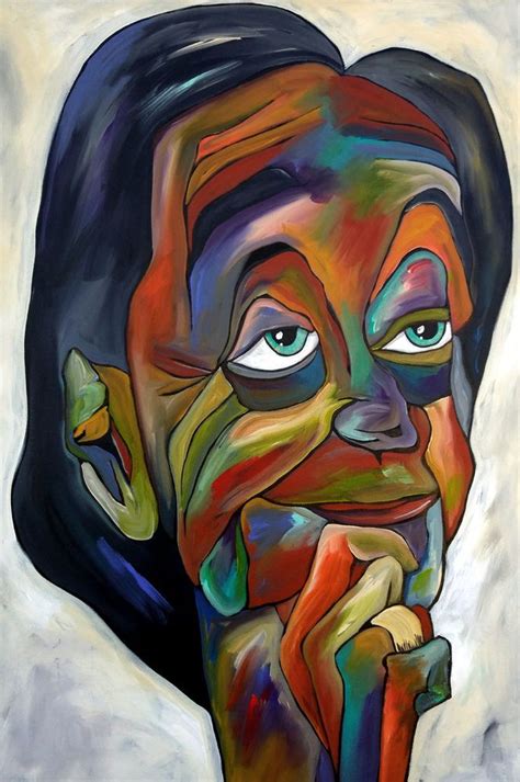 Wisdom Original Abstract Painting Huge Pop Modern Face Canvas Art By