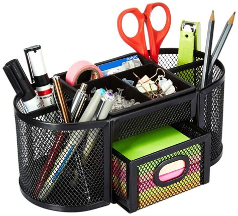 Amazonbasics Mesh Desk Organizer Black