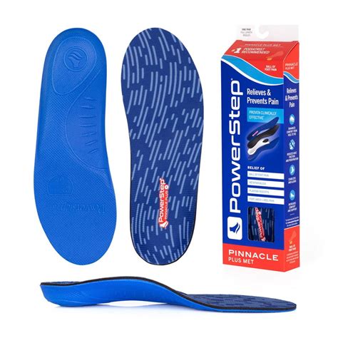 Powerstep Pinnacle Plus Orthotic Shoe Insoles With Metatarsal Pad And Neutral Arch Support For