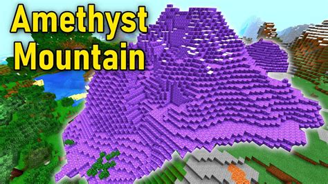 I Built An Amethyst Mountain In Survival Minecraft Youtube