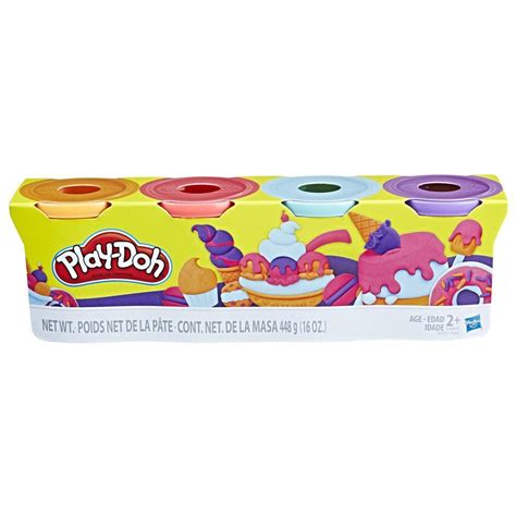 Play Doh 4 Pack Of 4 Ounce Cans Sweet Colors Play Doh