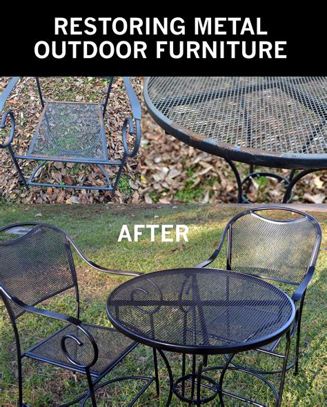 His technique was to be 3 inches away from part on the high heat setting. Restore metal outdoor furniture to "like new"