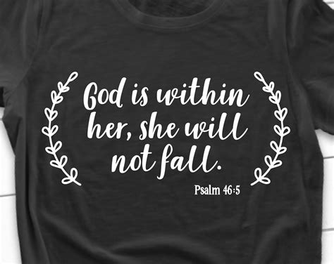 God Is Within Her She Will Not Fall Svg Scripture Svg Bible Etsy