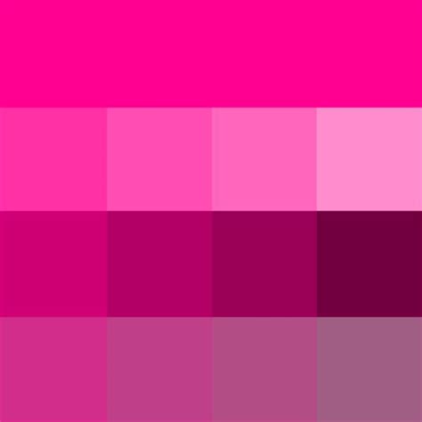 I Love Pinks Fuschia Pink Color Purple Colour Shades Color Swatch