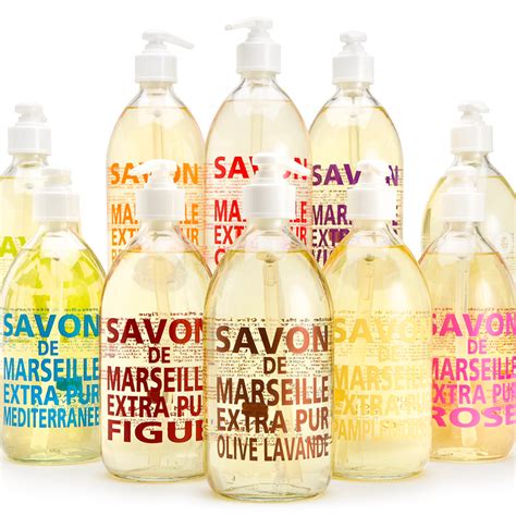 Savon de Marseille Extra Pur Liquid Soap (16.9 oz Glass Bottle) Natural ...