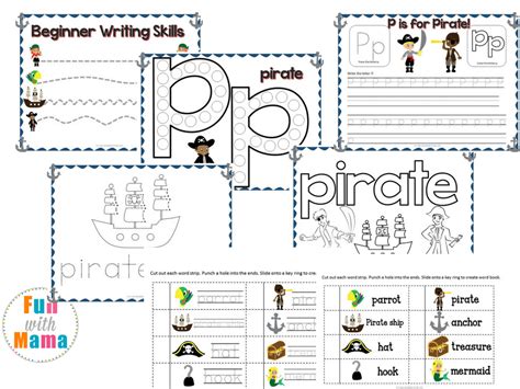 Pirate Theme Printable Preschool Pack Fun With Mama