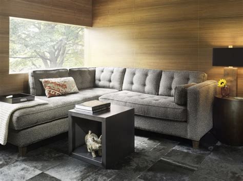 The tv is placed on the featured glass panel that mounted at the wall directly. Sofa Designs for Living Room - HomesFeed