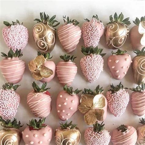 Chocolatecoveredstrawberries Shower Desserts Rose Gold Party