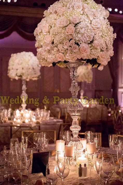 New Designed Elegant Tall Crystal Flower Stand Centerpieces For Wedding