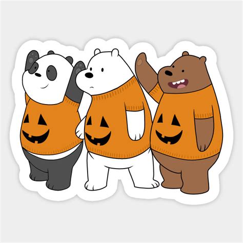 We bare bears luggage sticker, design & craft, art. We Bare Bears - Halloween - We Bare Bears Halloween ...