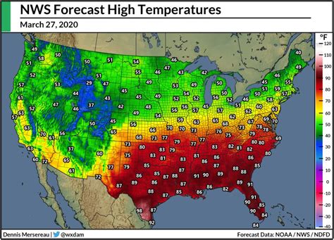 National Temperature Map Photos