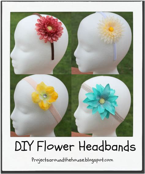 Projects Around The House Diy Flower Headbands Tutorial