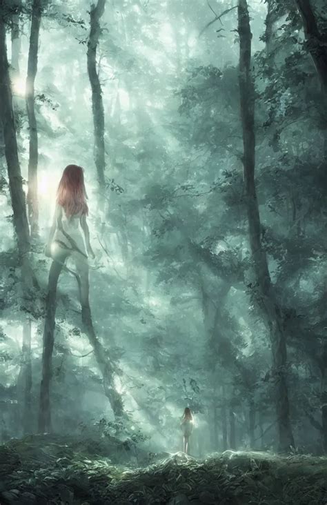 A Lost Girl In The Woods Digital Painting Concept Stable Diffusion