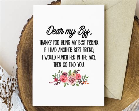 Best Friend Birthday Card Printable Long Distance Relationship Card