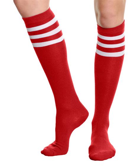 angelina red and white stripe knee high referee socks red and white stripes socks red and white