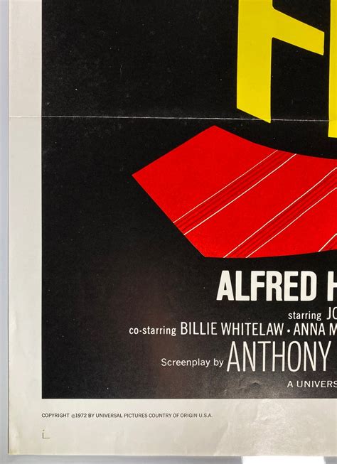 1972 Alfred Hitchcocks Frenzy Movie Poster One Sheet Etsy