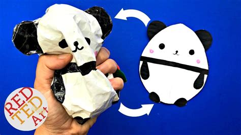 Panda Paper Squishy Diy Diy Panda Egg Squishy How To Make A Paper