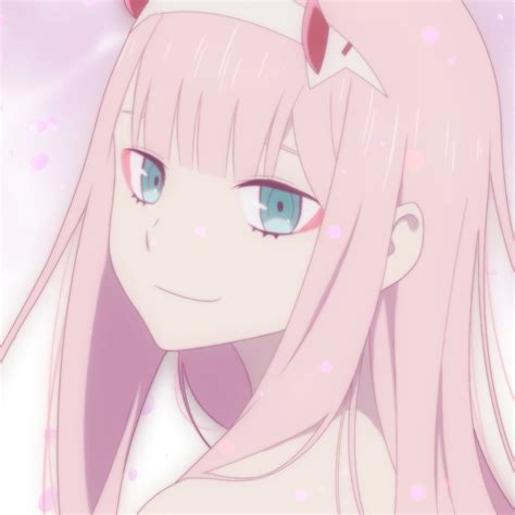 Zero Two On A Pink Background The Darling In The Franxx