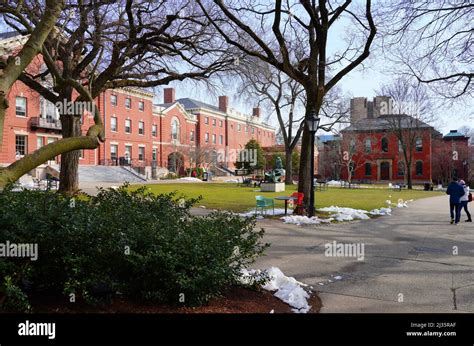 PROVIDENCE, RI -5 MAR 2022- View of the campus of Brown University, a