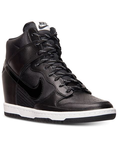 Nike Womens Dunk Sky Hi Essential Sneakers From Finish Line In Black