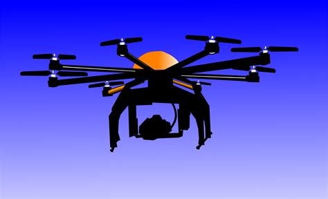 Flying Drone Vector Clipart Image Free Stock Photo Public Domain