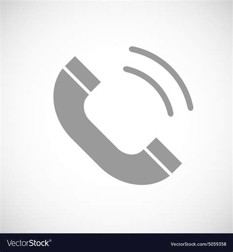 Grey Call Icon Royalty Free Vector Image Vectorstock