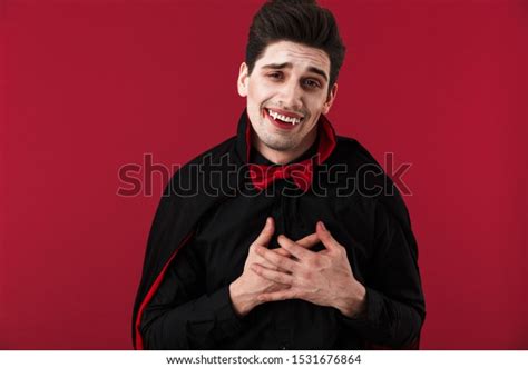 Image Smiling Vampire Man Blood Fangs Stock Photo 1531676864 Shutterstock