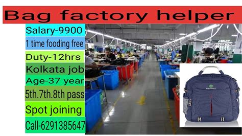 Job In Kolkata Bag Factory Helper Job 6291385647 Youtube