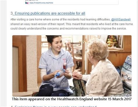 Healthwatch England Highlighted Our Easy Read Enter And View Reports As