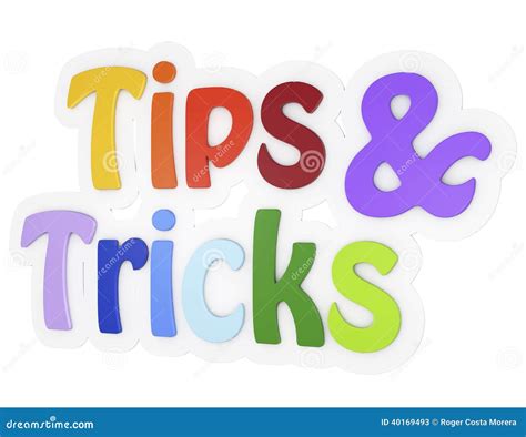 Tips And Tricks 3d Text Stock Illustration Illustration Of Letter
