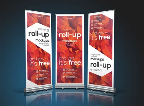 Free Premium Roll Up Banner Stand Mockup Psd Files Good Mockups