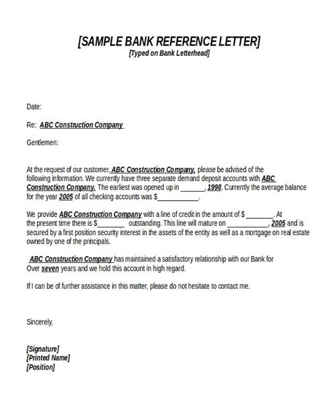 This letter will serve as your notification that (name of bank) will guarantee payment of any check(s) written by (bidder's name), up to the amount of s(amount) drawn on account #(account number).) 18+ Reference Letter Template - Free Sample, Example, Format | Free & Premium Templates