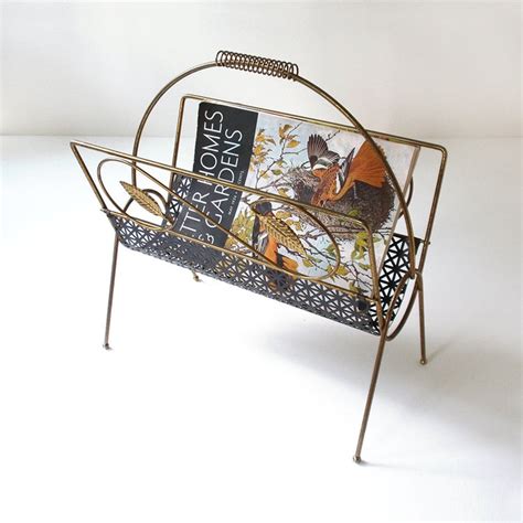 Vintage Metal Magazine Rack By Rattyandcatty On Etsy