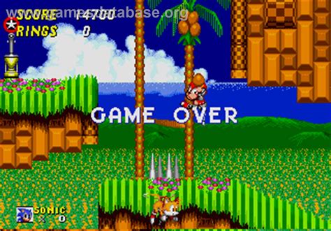 Sonic The Hedgehog 2 Arcade Artwork Game Over Screen