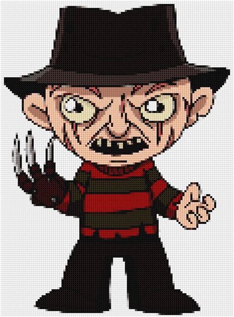 Freddy Krueger Ultimate Chibi Cross Stitch And Plastic Canvas Halloween Cross Stitch Patterns