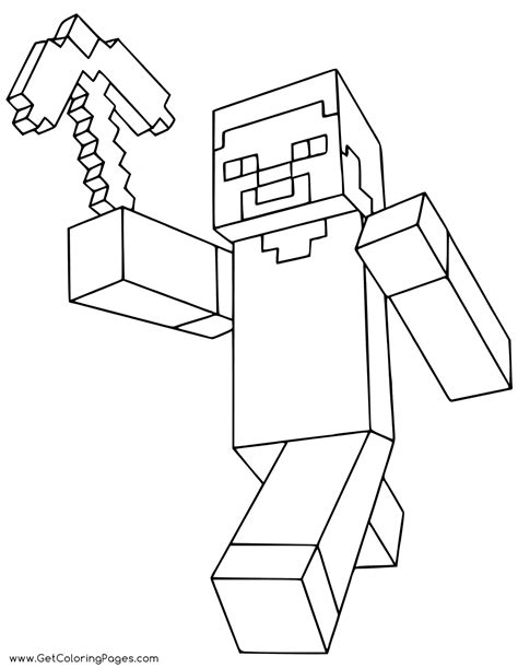 Dibujos Para Colorear De Minecraft Steve Para Imprimir Y Colorear En Línea