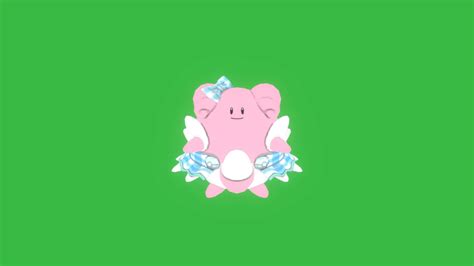 Download Blissey In Girly Costume Wallpaper