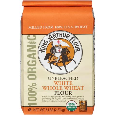 King Arthur Organic White Whole Wheat Flour 5 Lb