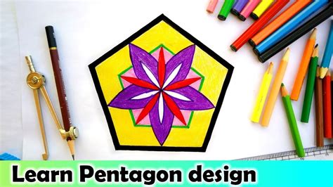 Design In Pentagon Easy Steps Youtube